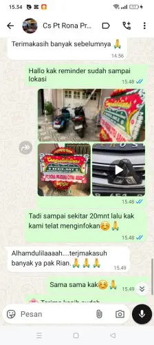Testimonial Papan Bunga pamekaran