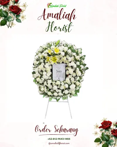 Krans Bunga Duka Cita pamekaran